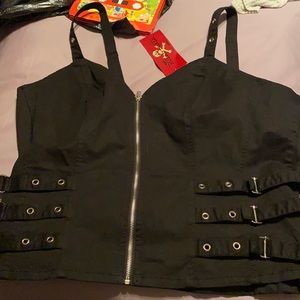 Tripp/Royal bones black corset top